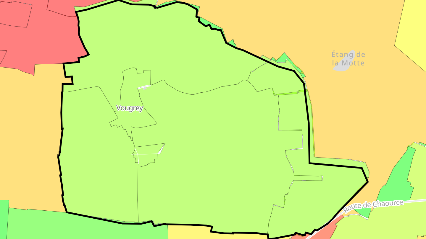 Carte des prix de l'immobilier Vougrey