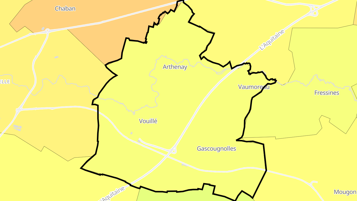 Carte des prix de l'immobilier Vouillé