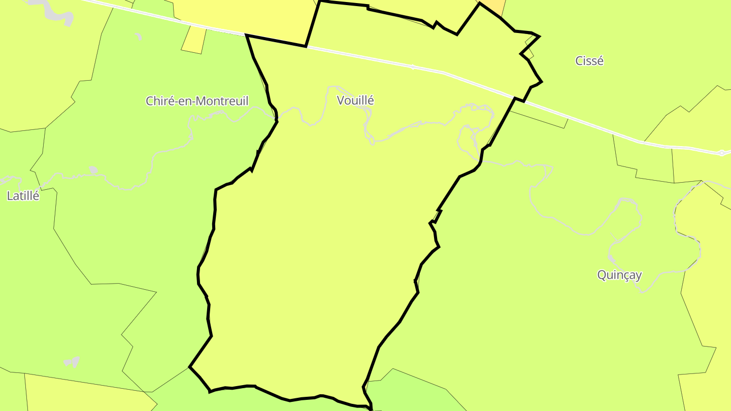 Carte des prix de l'immobilier Vouillé