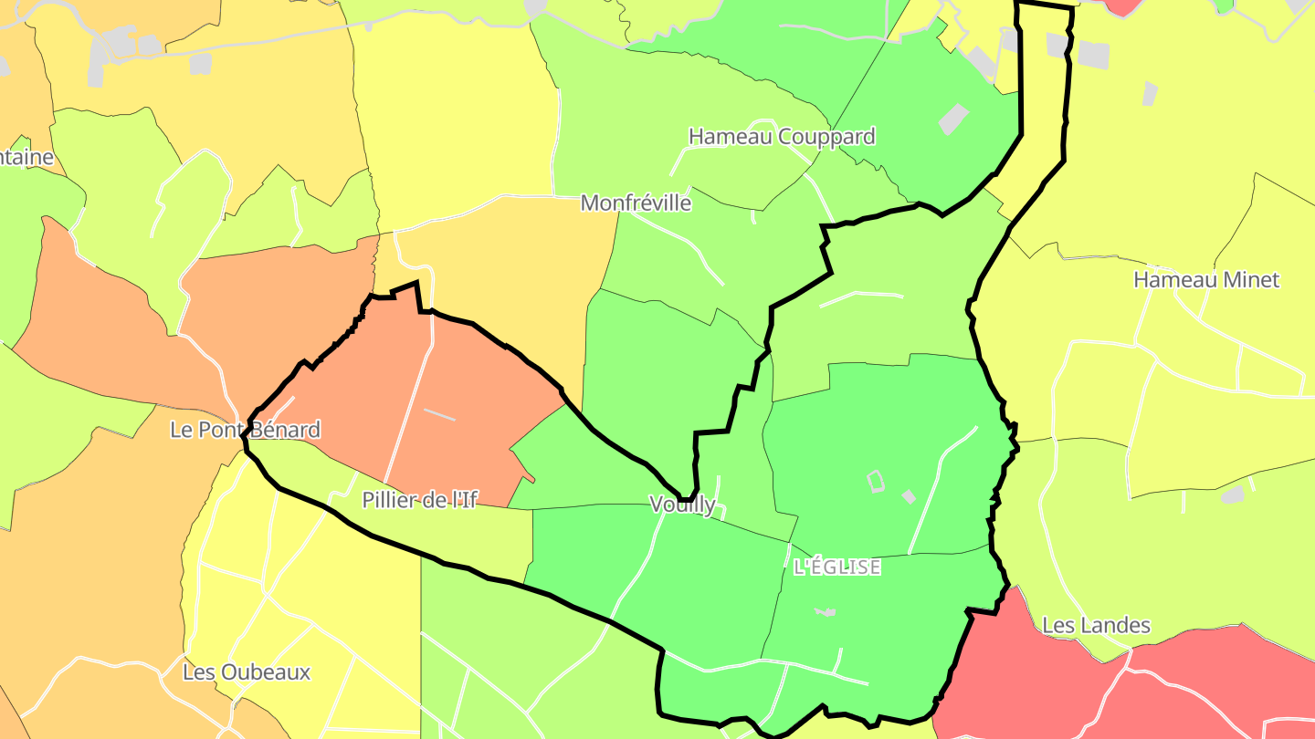 Carte des prix de l'immobilier Vouilly