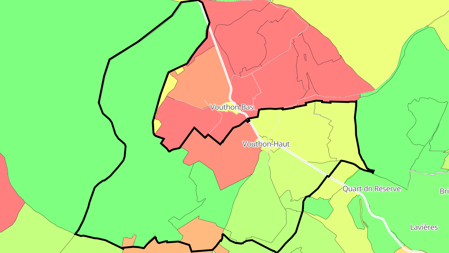 Carte des prix de l'immobilier Vouthon-Haut