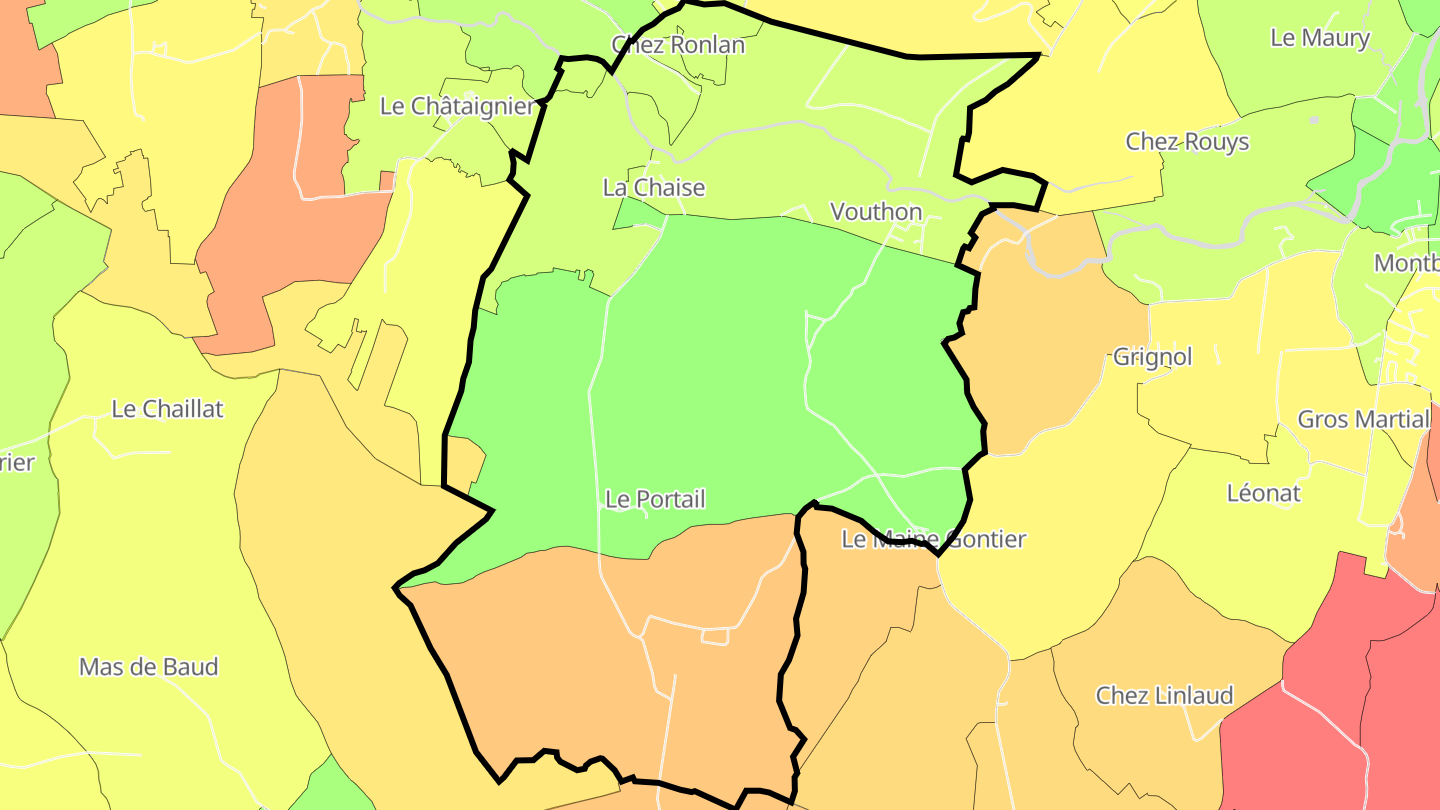 Carte des prix de l'immobilier Vouthon