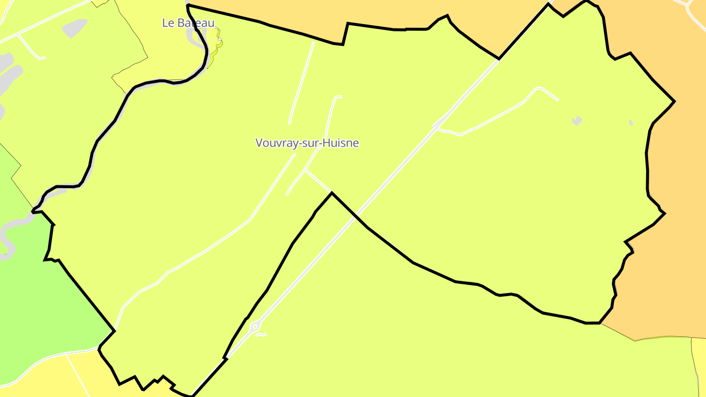 Carte des prix de l'immobilier Vouvray-sur-Huisne