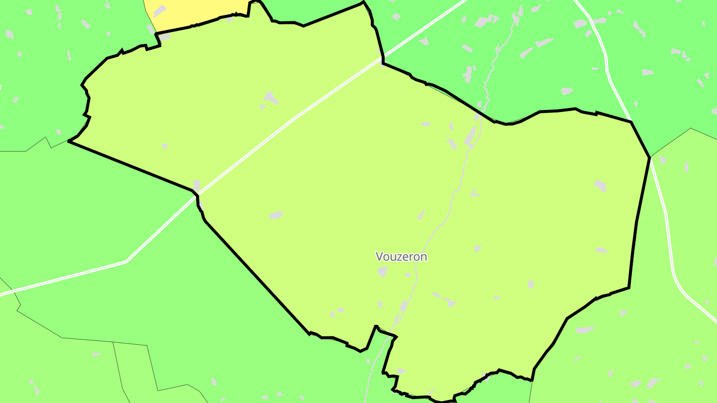 Carte des prix de l'immobilier Vouzeron