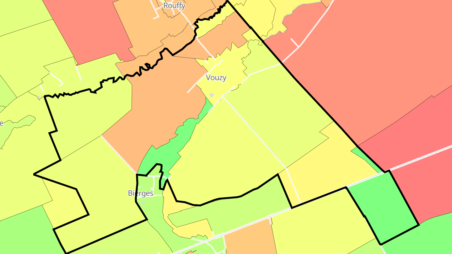 Carte des prix de l'immobilier Vouzy