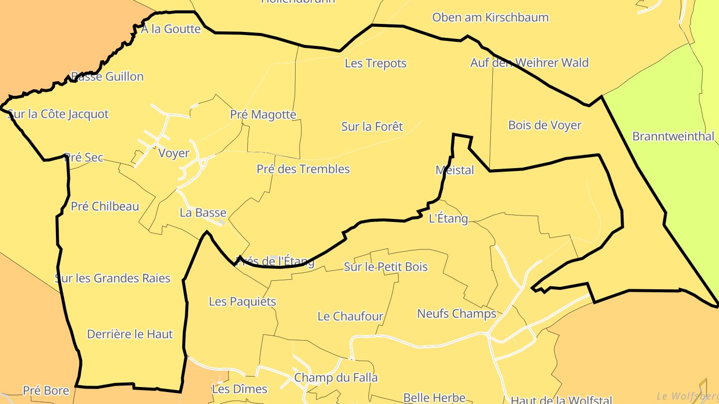 Carte des prix de l'immobilier Voyer