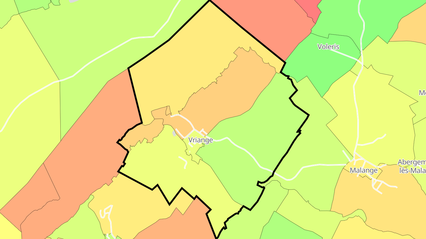 Carte des prix de l'immobilier Vriange