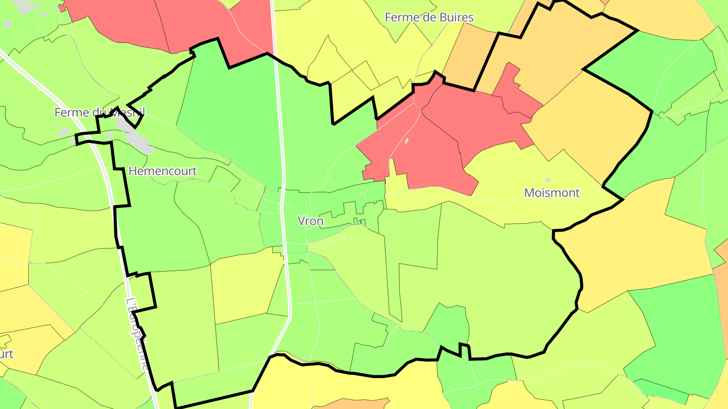 Carte des prix de l'immobilier Vron