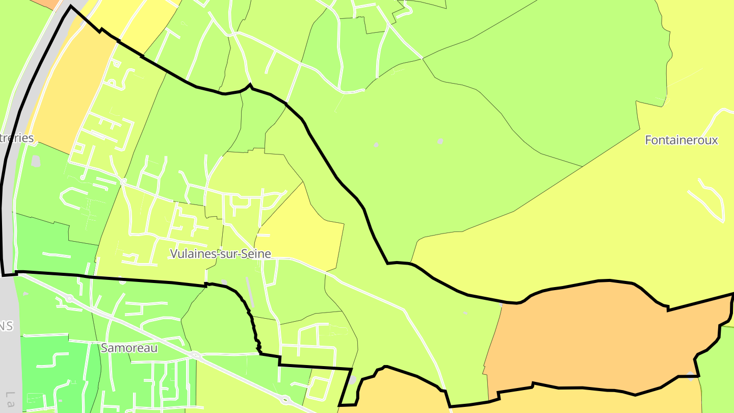 Carte des prix de l'immobilier Vulaines-sur-Seine