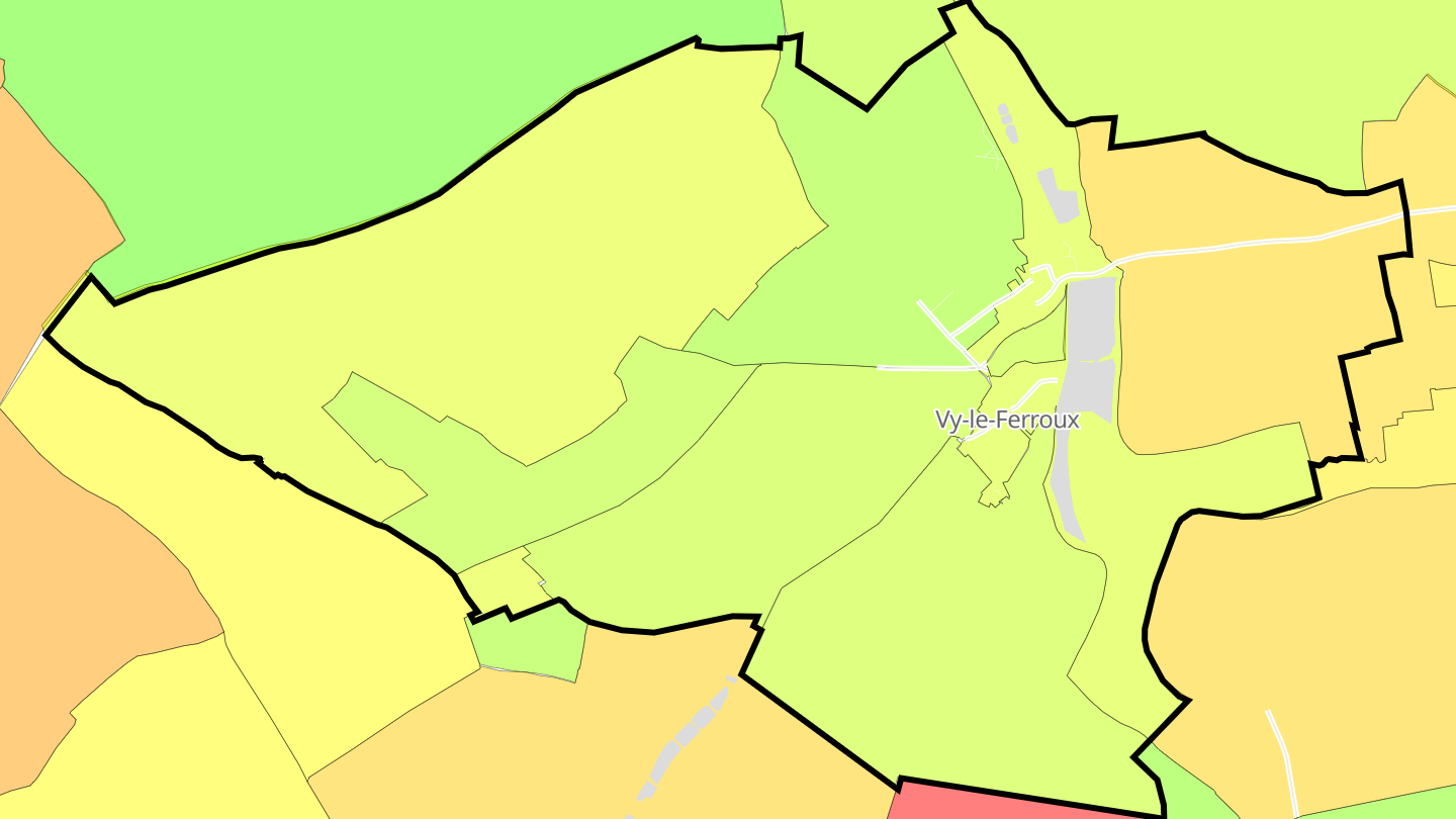 Carte des prix de l'immobilier Vy-le-Ferroux