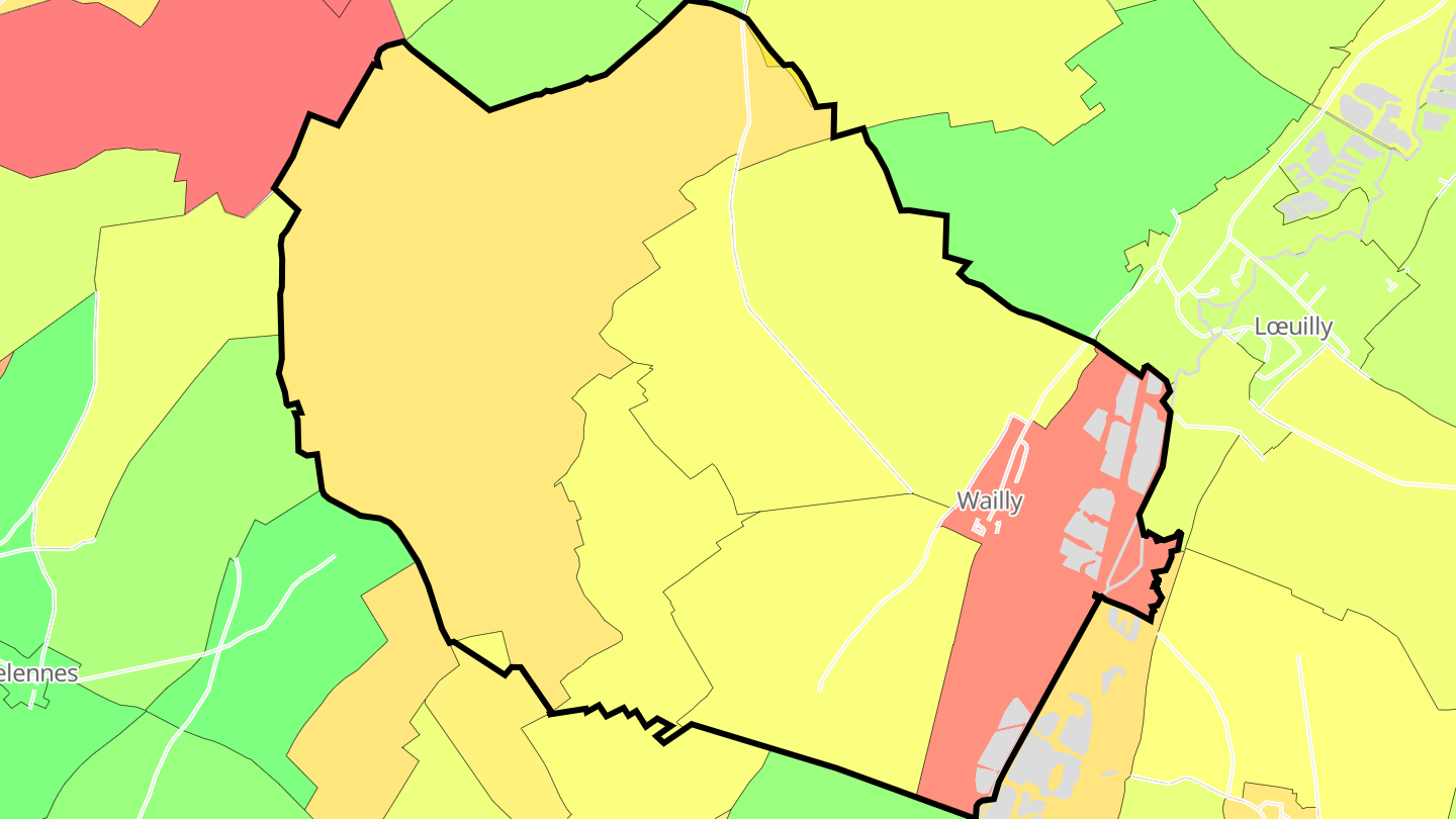 Carte des prix de l'immobilier Wailly