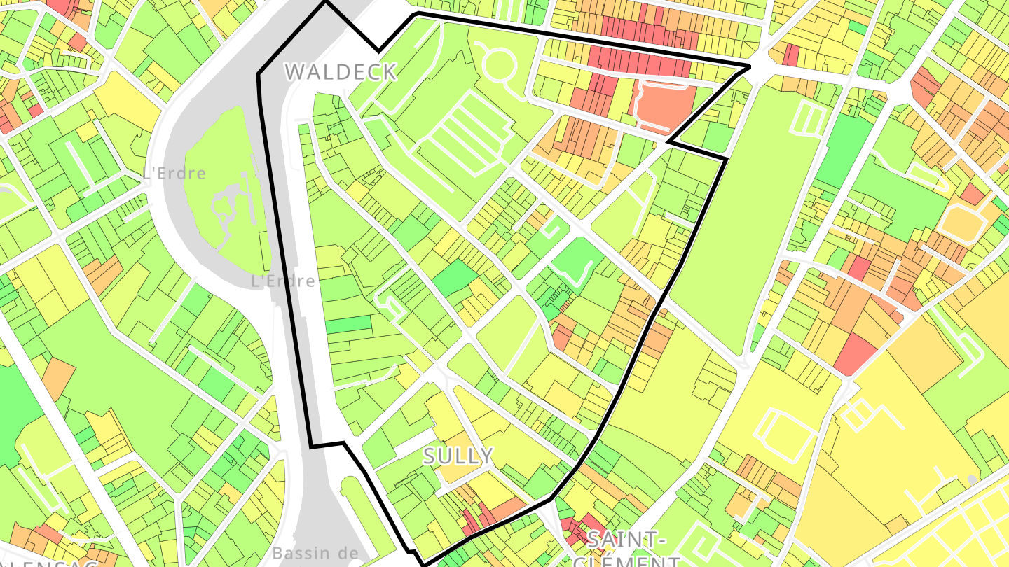 Carte des prix de l'immobilier Waldeck - Sully