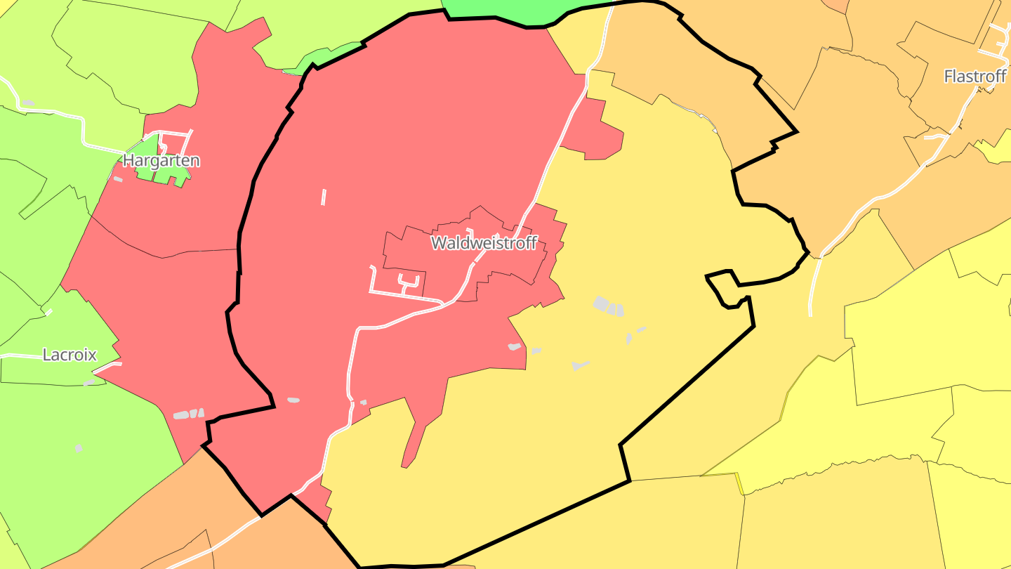 Carte des prix de l'immobilier Waldweistroff