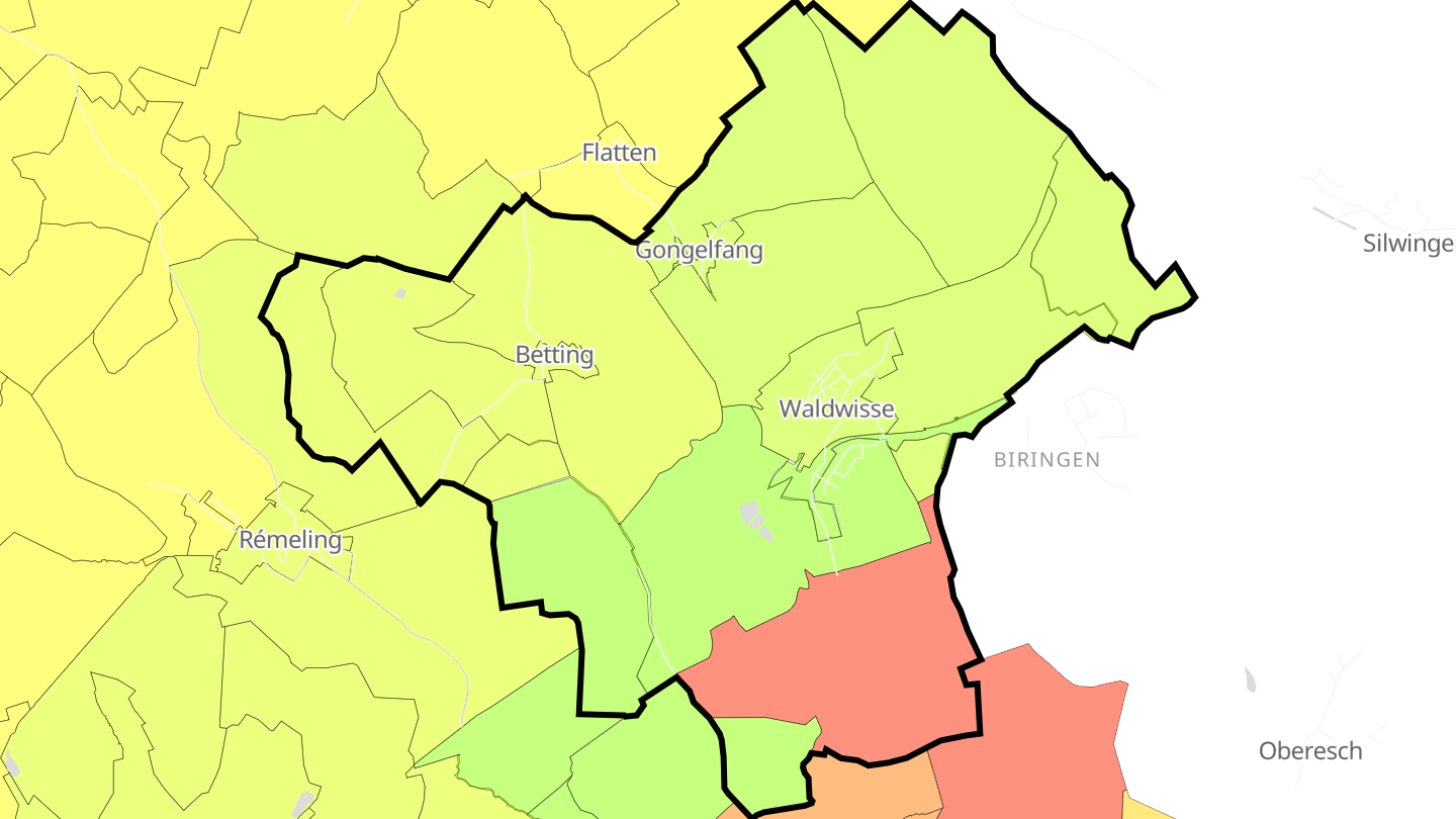 Carte des prix de l'immobilier Waldwisse