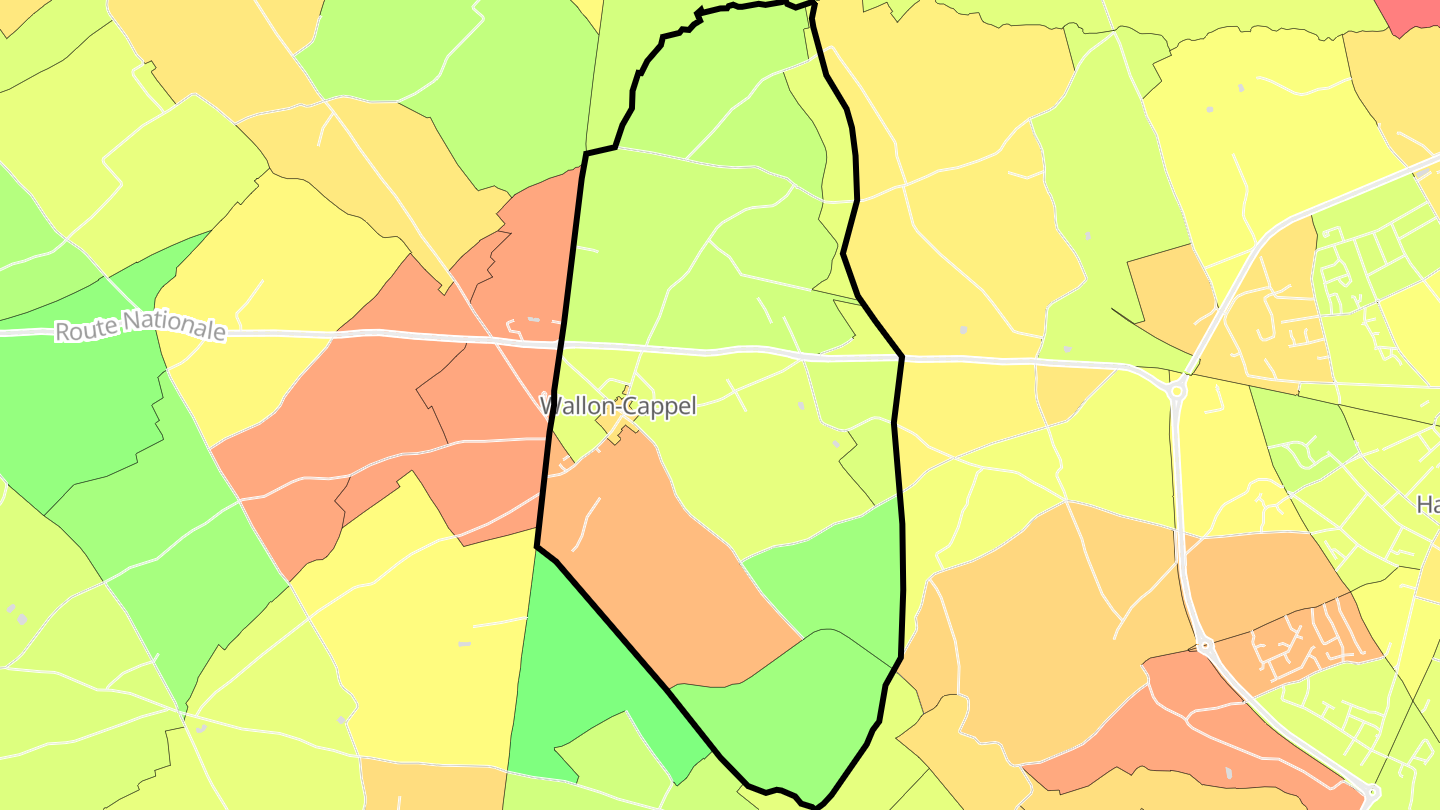 Carte des prix de l'immobilier Wallon-Cappel