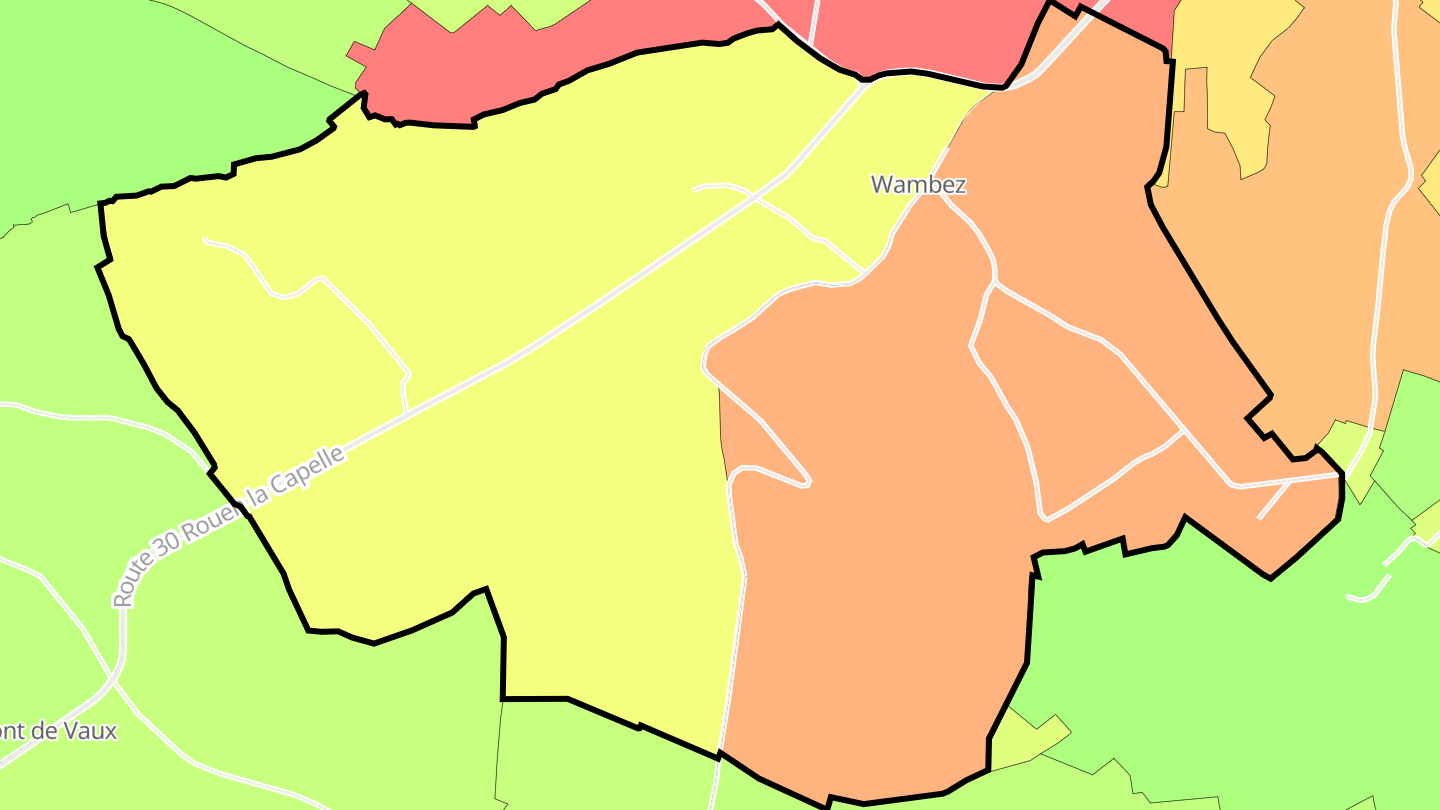 Carte des prix de l'immobilier Wambez