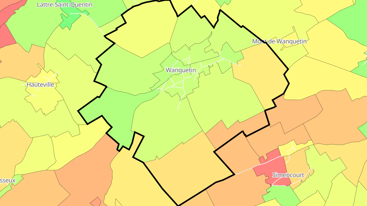 Carte des prix de l'immobilier Wanquetin