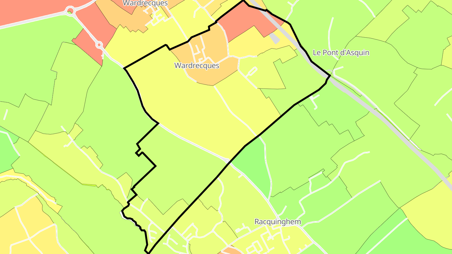 Carte des prix de l'immobilier Wardrecques