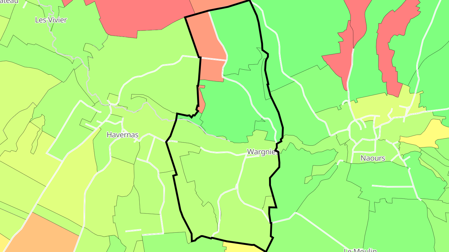 Carte des prix de l'immobilier Wargnies