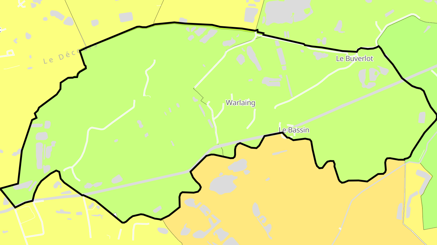 Carte des prix de l'immobilier Warlaing