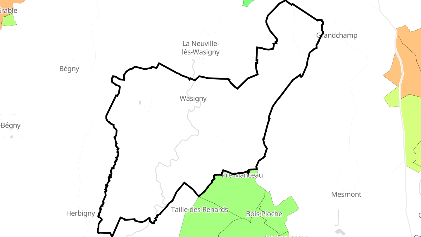 Carte des prix de l'immobilier Wasigny