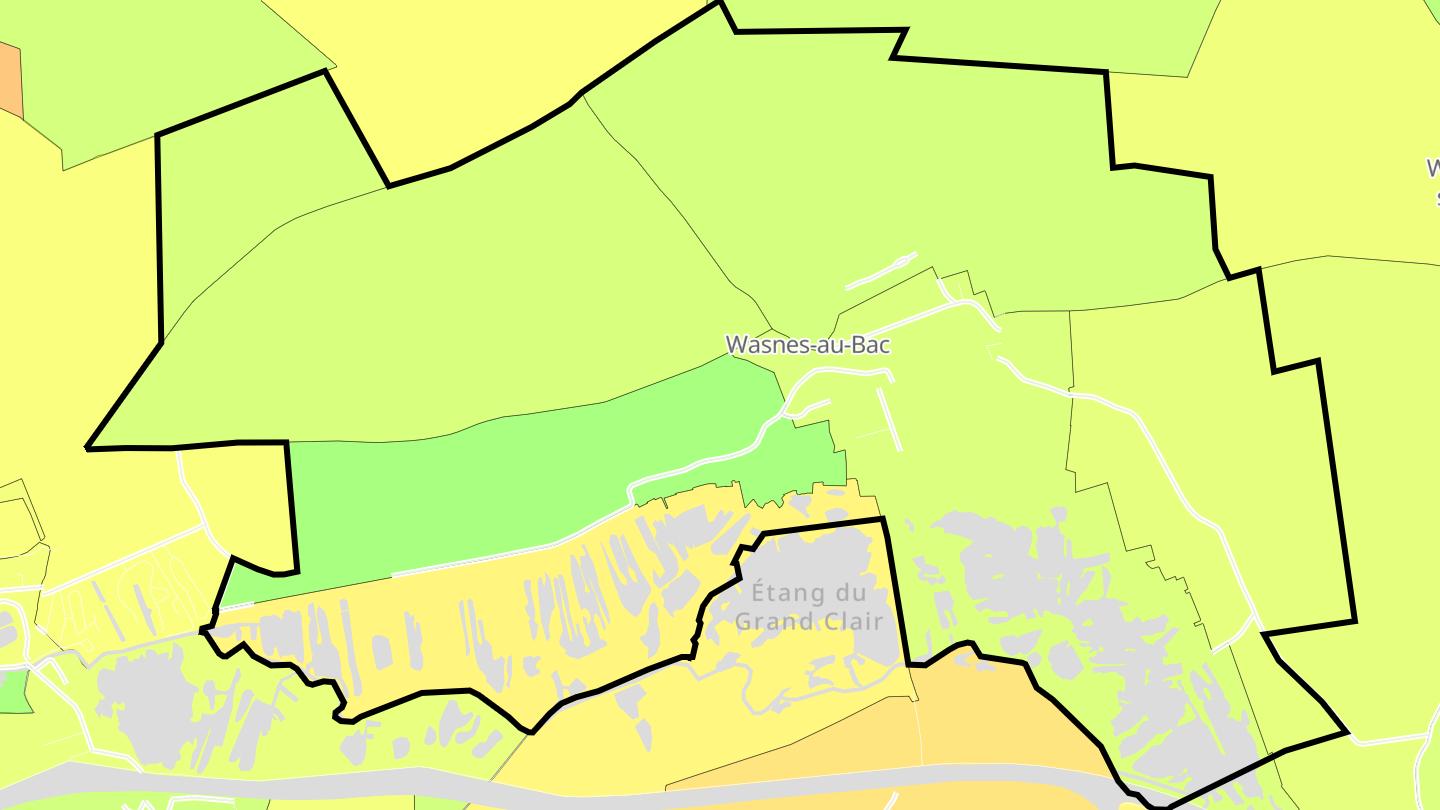 Carte des prix de l'immobilier Wasnes-au-Bac