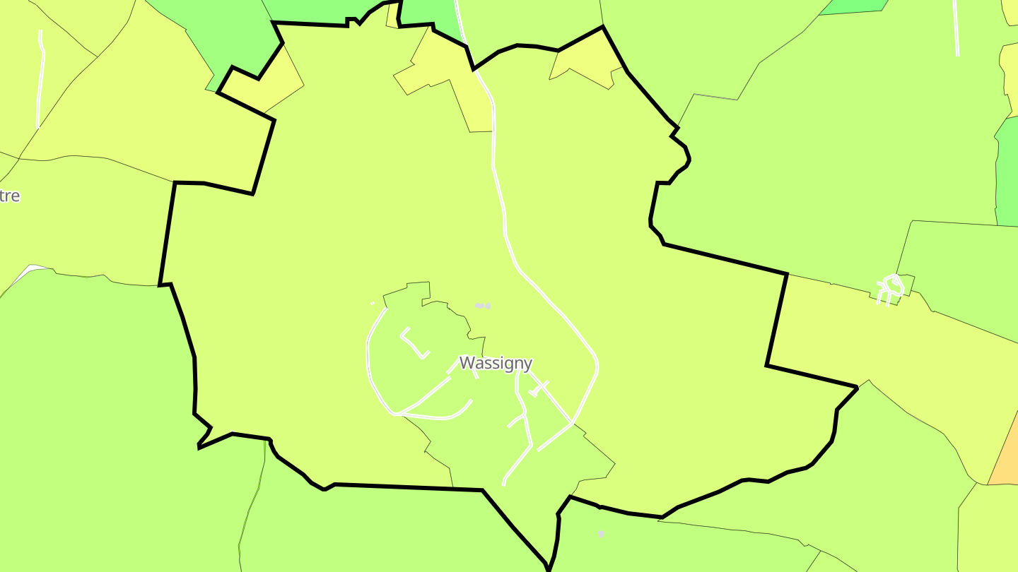 Carte des prix de l'immobilier Wassigny