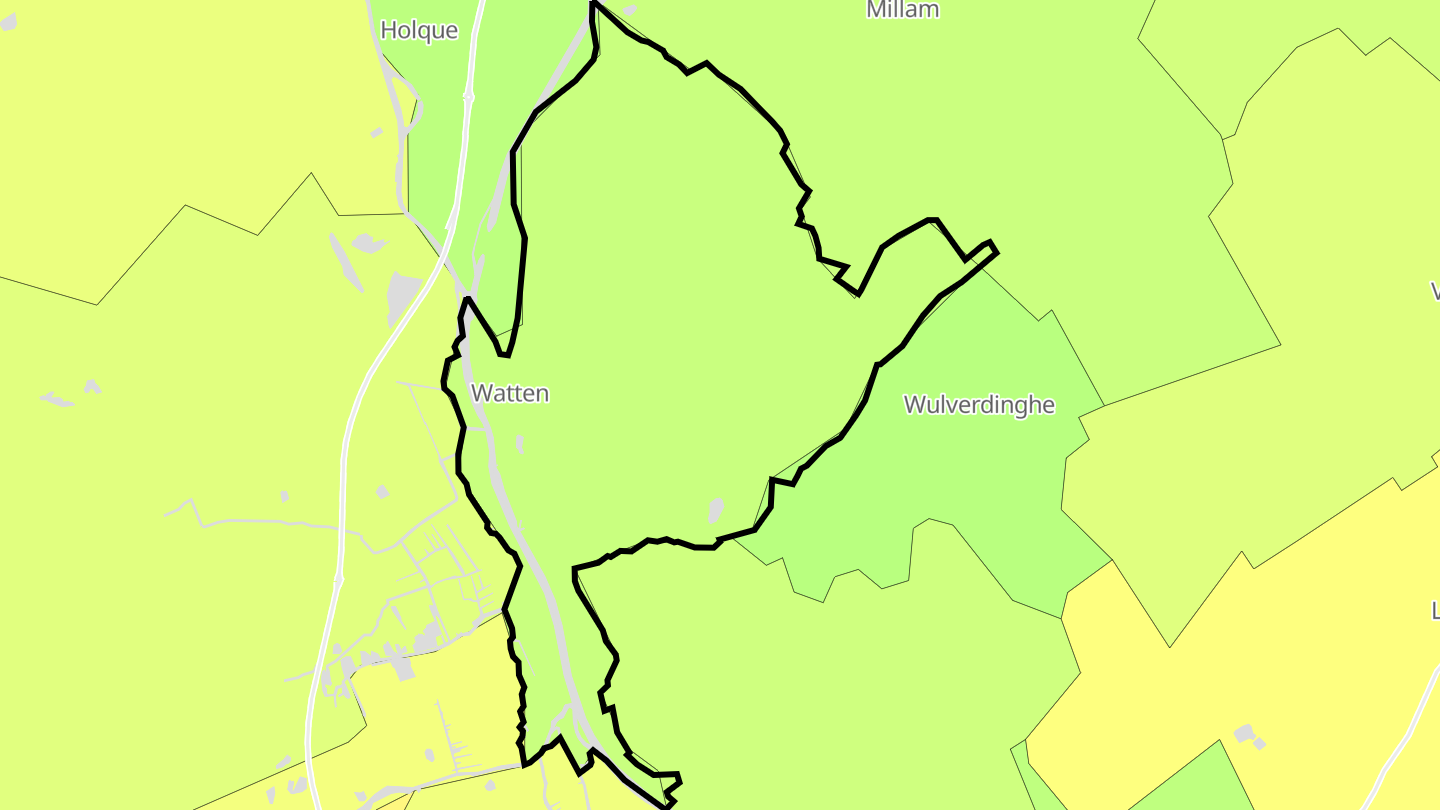 Carte des prix de l'immobilier Watten