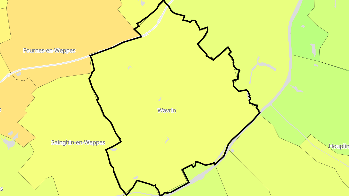 Carte des prix de l'immobilier Wavrin
