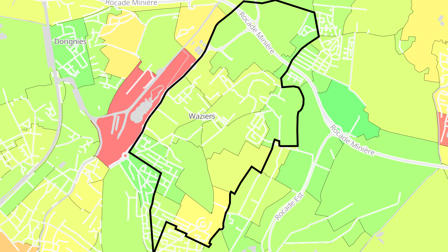 Carte des prix de l'immobilier Waziers