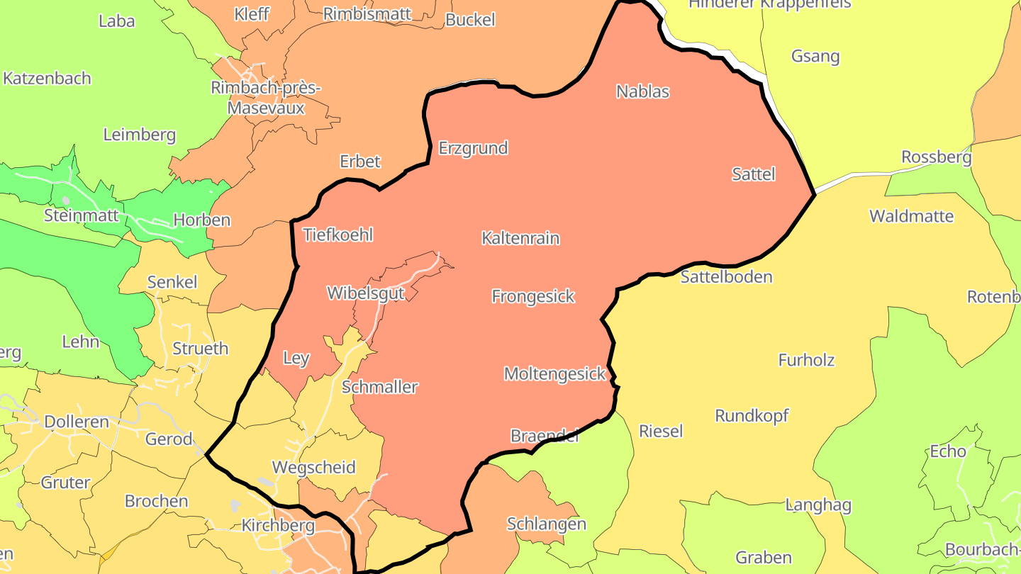 Carte des prix de l'immobilier Wegscheid