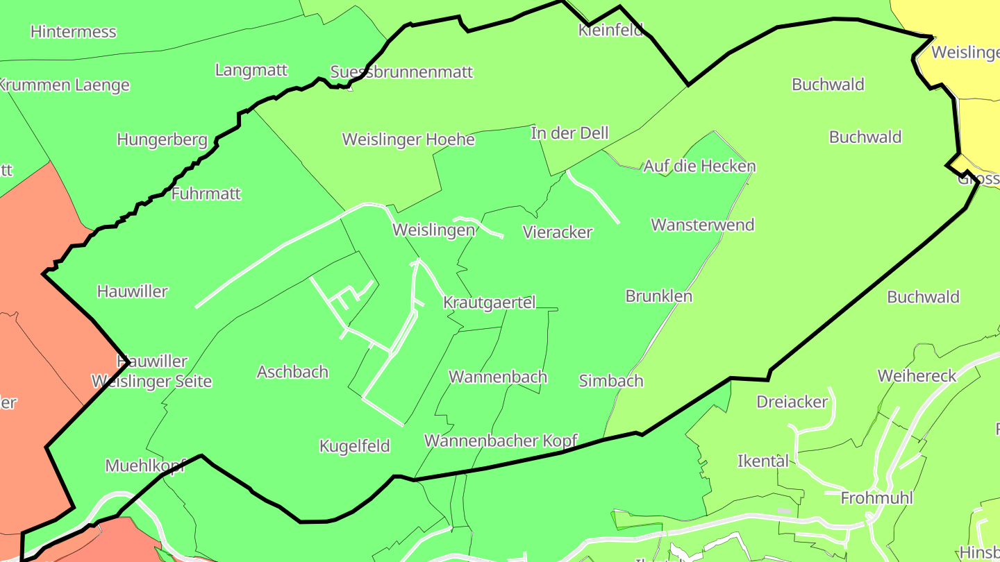 Carte des prix de l'immobilier Weislingen