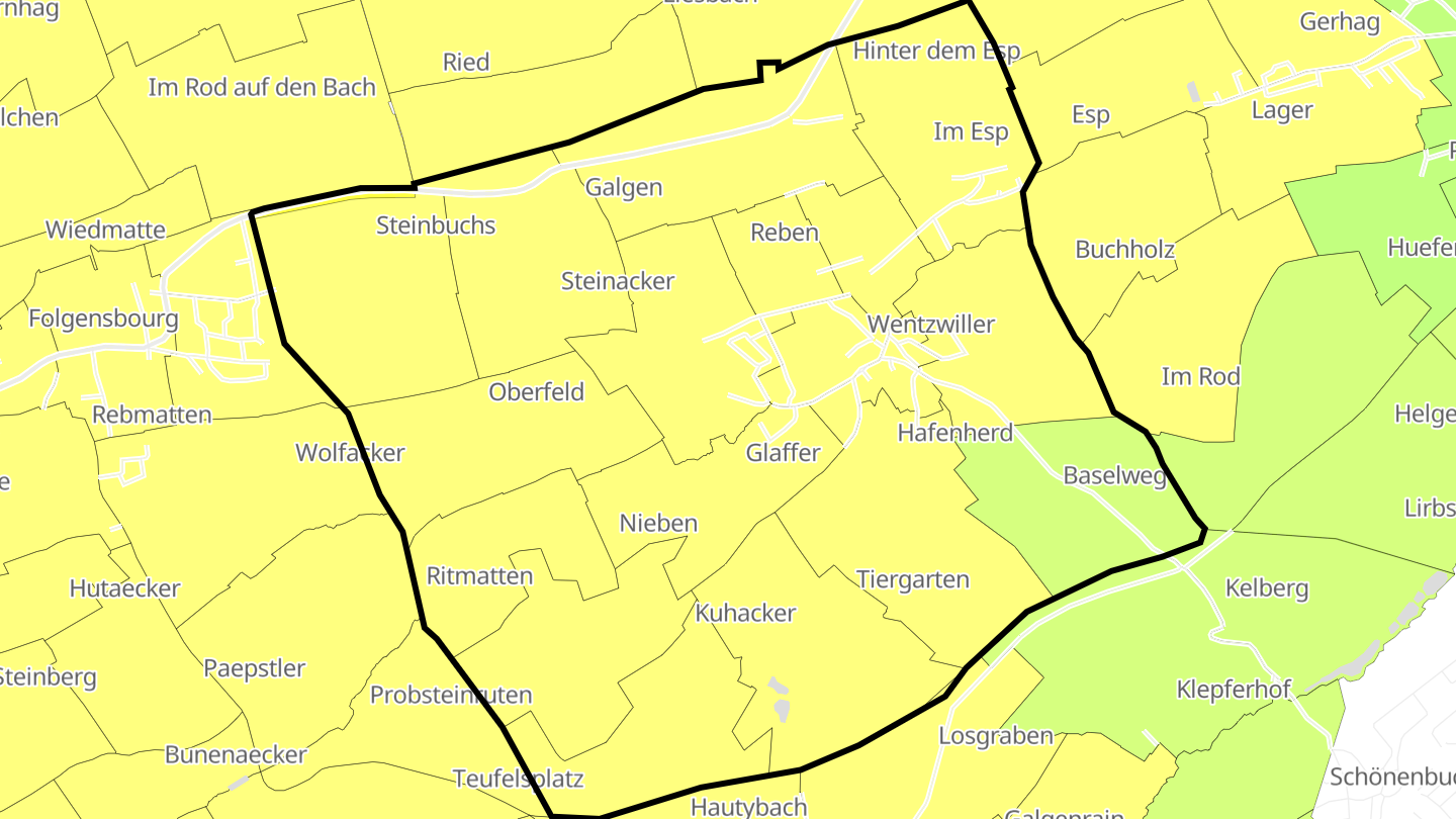 Carte des prix de l'immobilier Wentzwiller