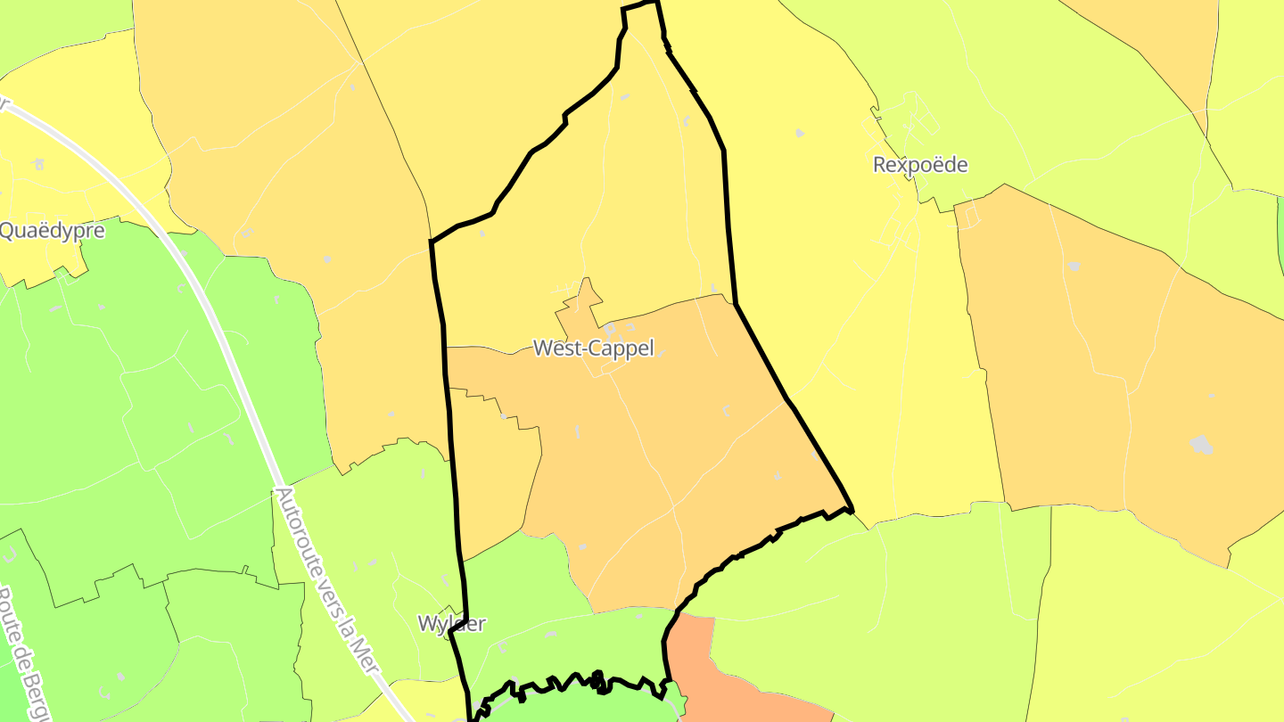 Carte des prix de l'immobilier West-Cappel