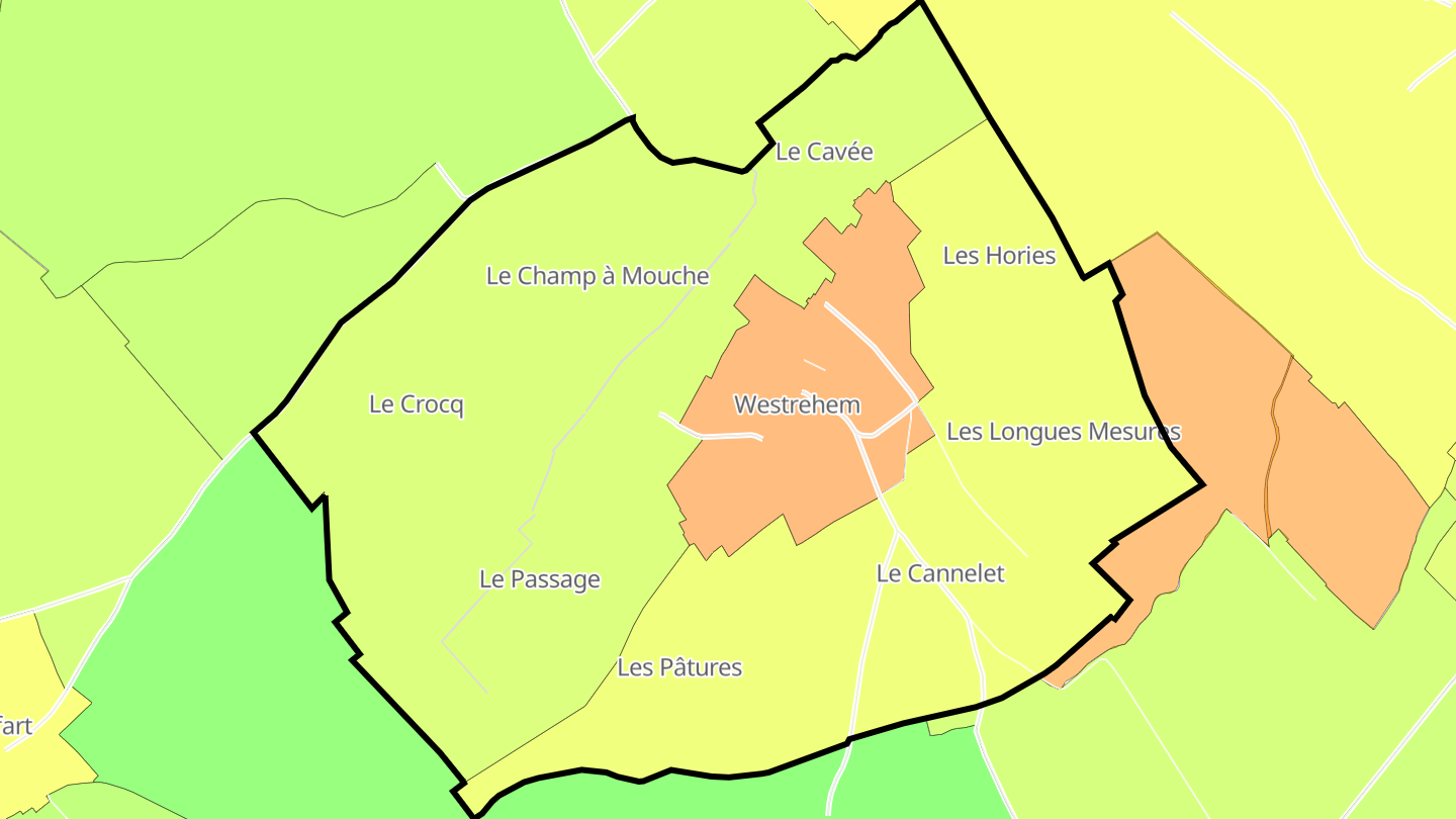 Carte des prix de l'immobilier Westrehem