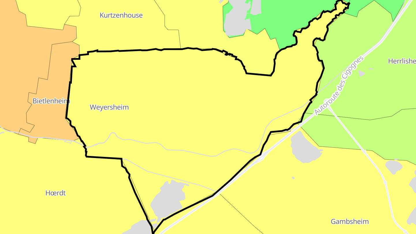 Carte des prix de l'immobilier Weyersheim