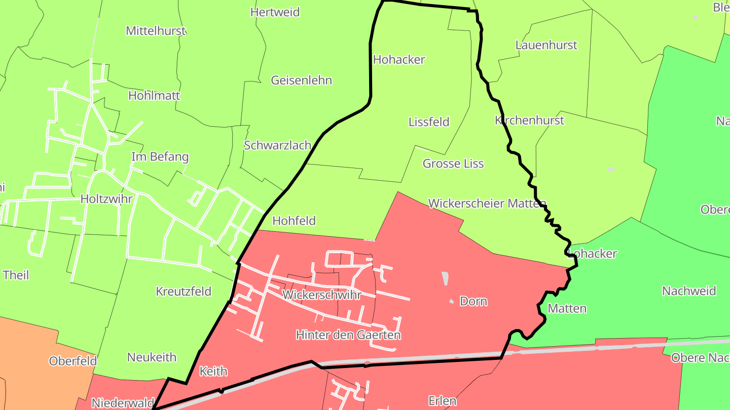 Carte des prix de l'immobilier Wickerschwihr