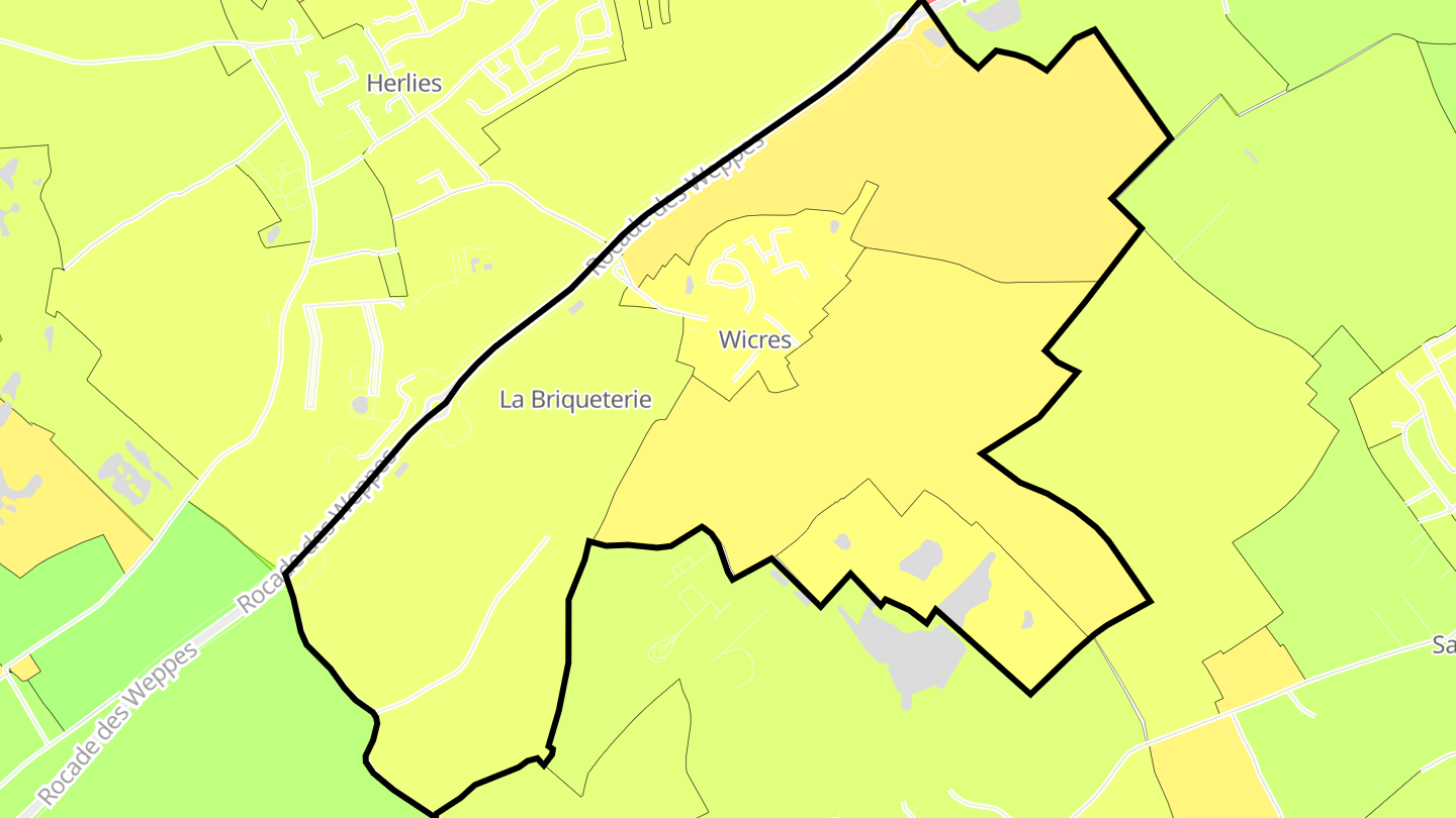Carte des prix de l'immobilier Wicres