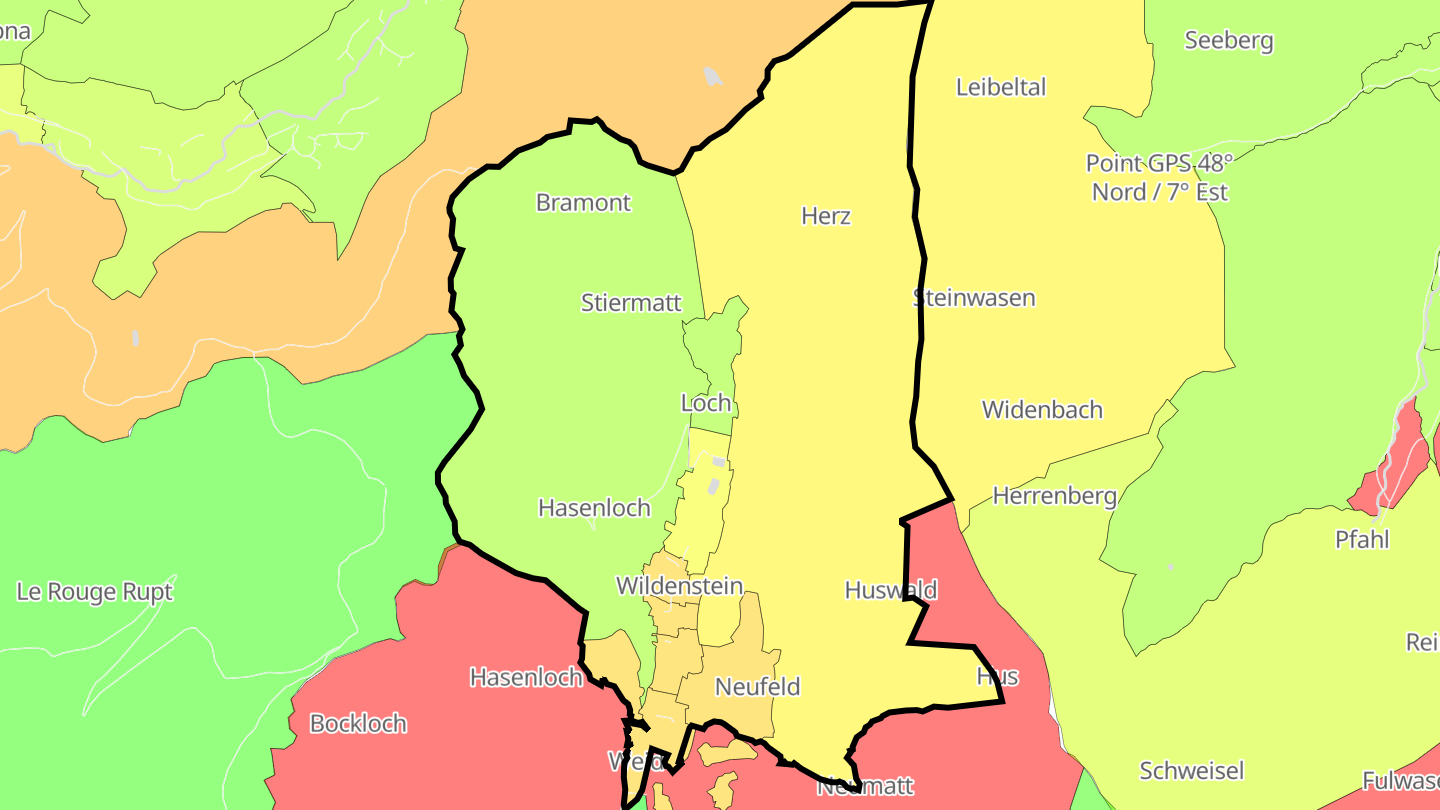 Carte des prix de l'immobilier Wildenstein