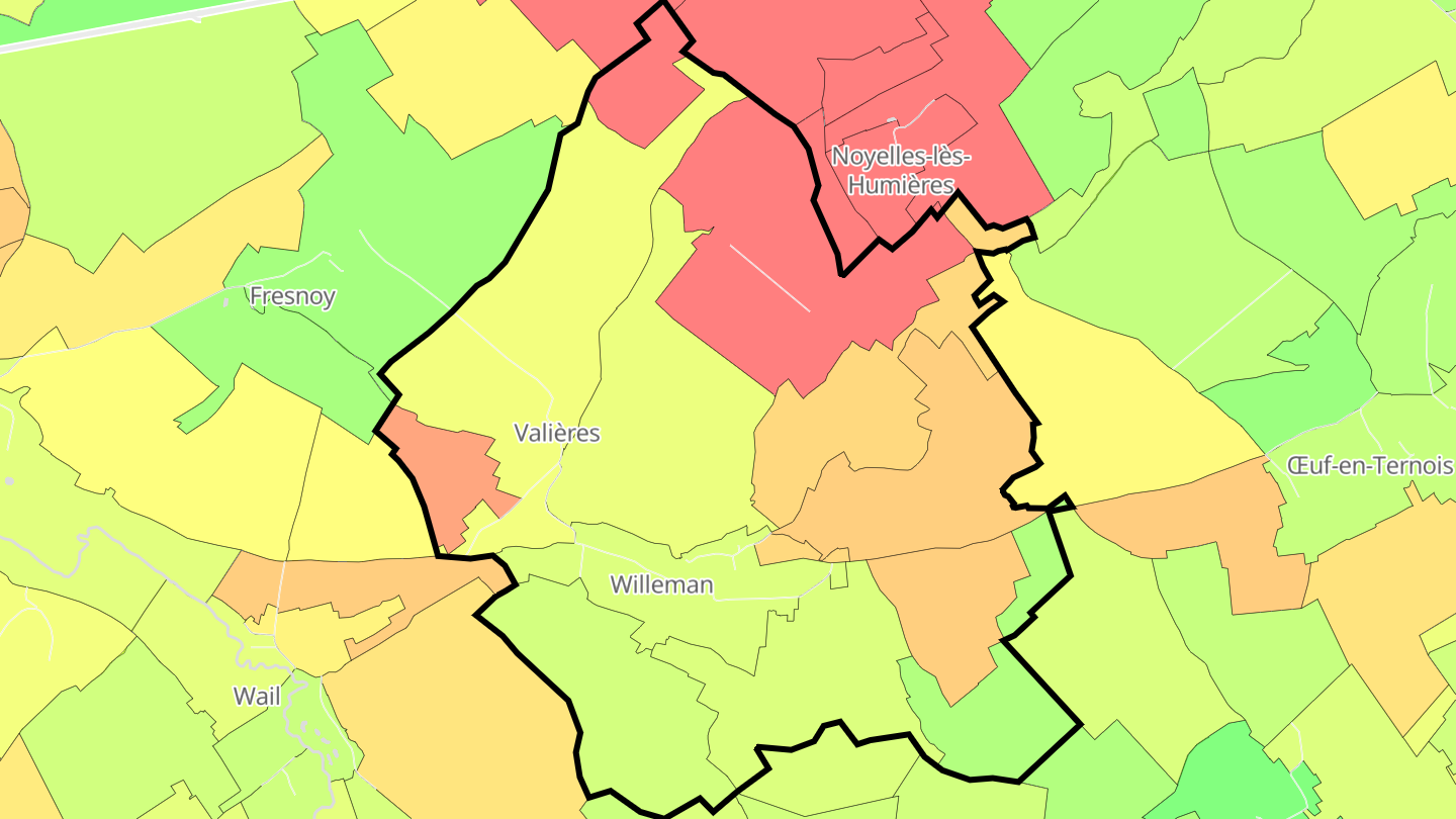 Carte des prix de l'immobilier Willeman