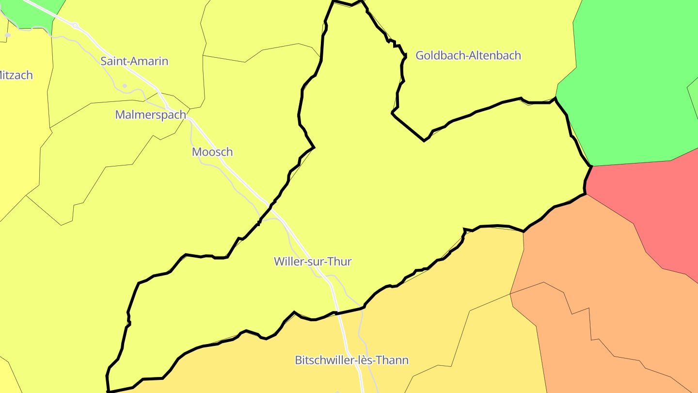 Carte des prix de l'immobilier Willer-sur-Thur