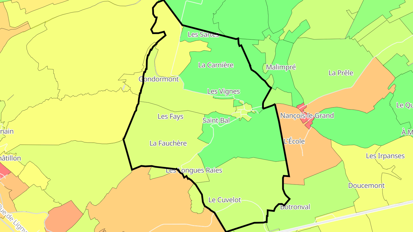 Carte des prix de l'immobilier Willeroncourt