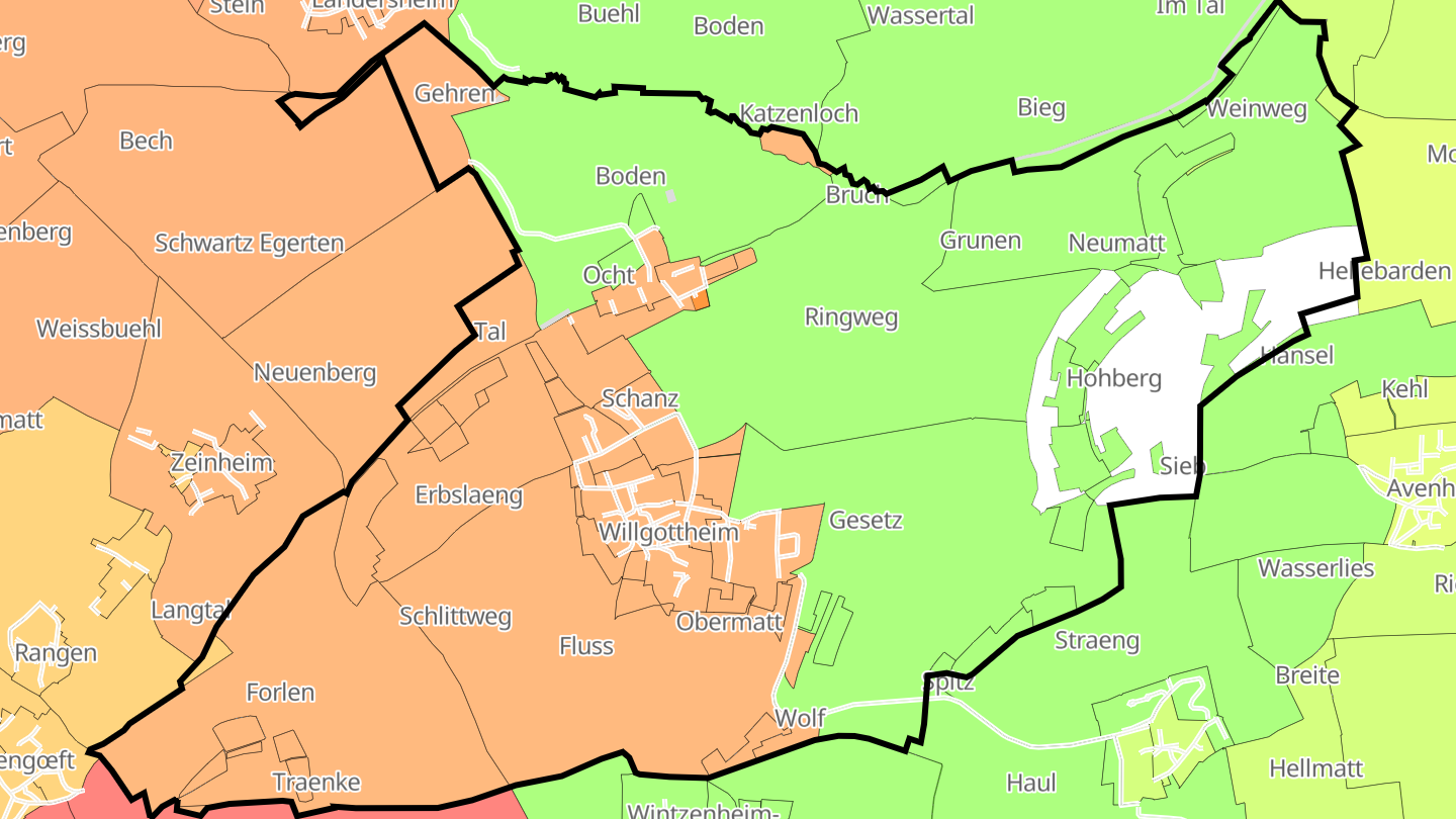Carte des prix de l'immobilier Willgottheim