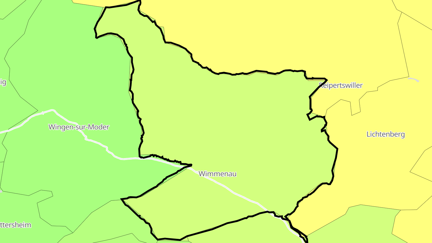 Carte des prix de l'immobilier Wimmenau