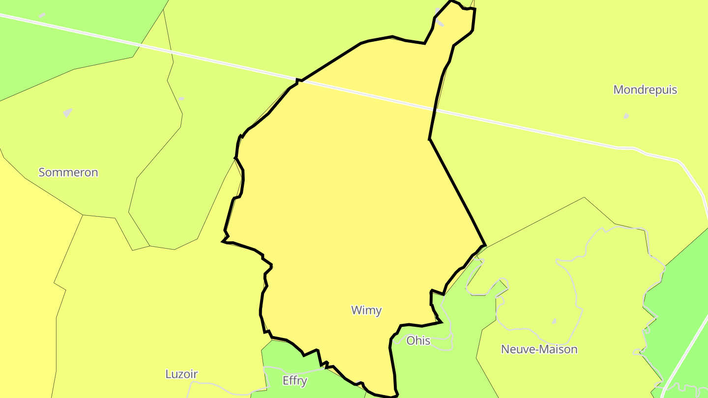 Carte des prix de l'immobilier Wimy