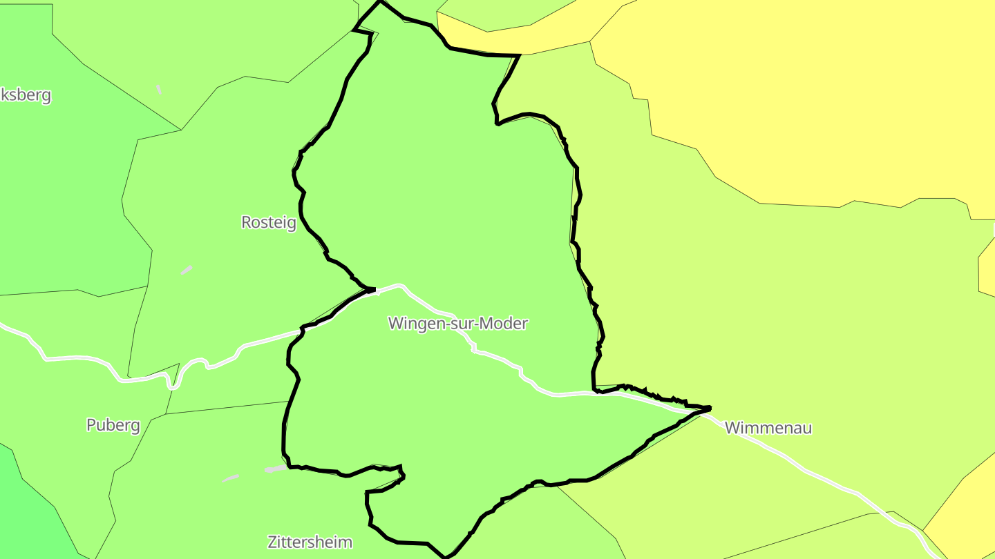 Carte des prix de l'immobilier Wingen-sur-Moder