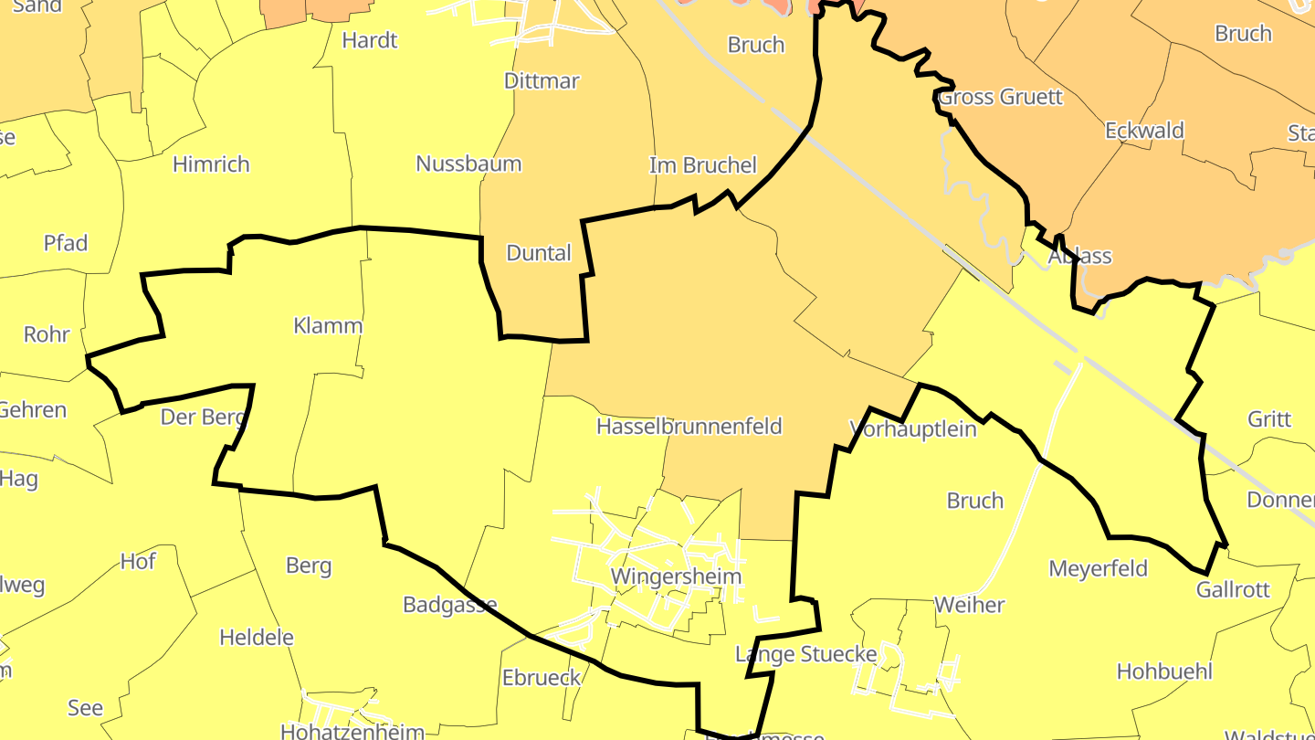 Carte des prix de l'immobilier Wingersheim
