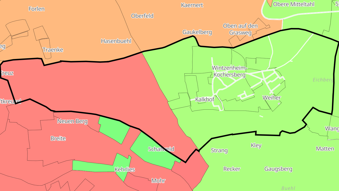 Carte des prix de l'immobilier Wintzenheim-Kochersberg