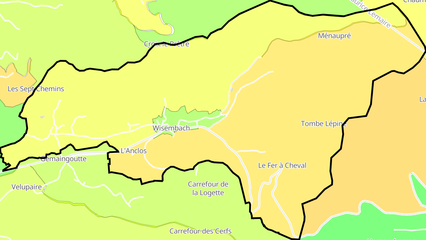 Carte des prix de l'immobilier Wisembach