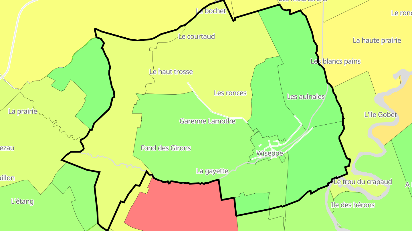 Carte des prix de l'immobilier Wiseppe